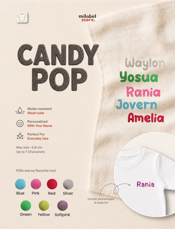 Stiker Baju • Candy Pop