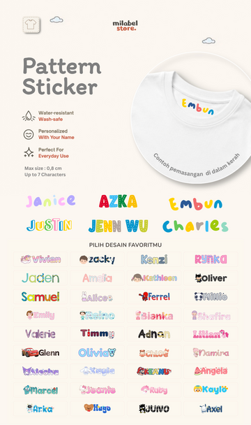 Stiker Baju • Pattern