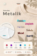 Stiker Baju Metalik