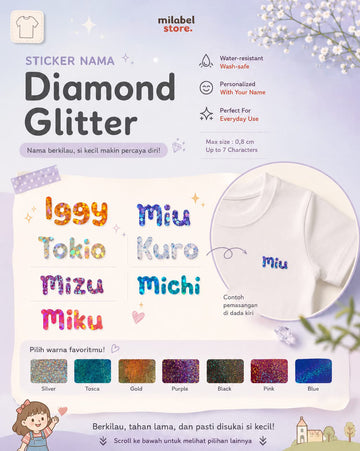 Stiker Baju • Diamond Glittery